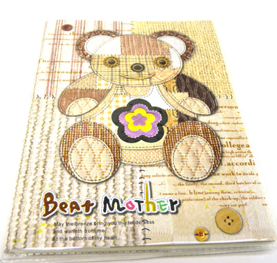 拼布可爱小熊本记录本 胶套记事本 64031