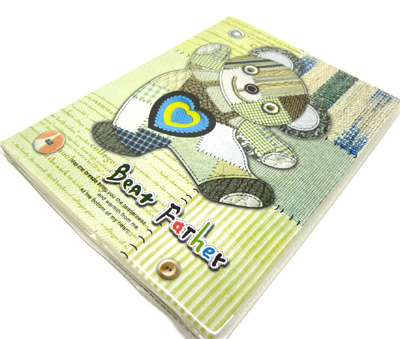 拼布可爱小熊本记录本 胶套记事本 64031