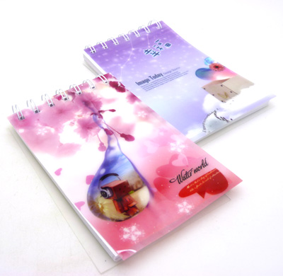 学生50k笔记本 顺面便条记事办公本 风景可爱双线圈本 英语记事本