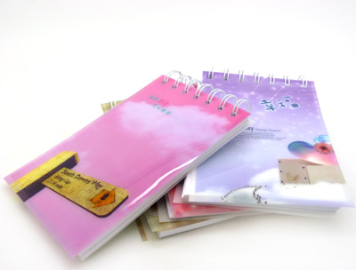 学生50k笔记本 顺面便条记事办公本 风景可爱双线圈本 英语记事本