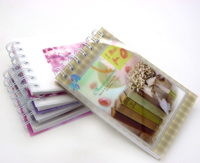 学生50k笔记本 顺面便条记事办公本 风景可爱双线圈本 英语记事本