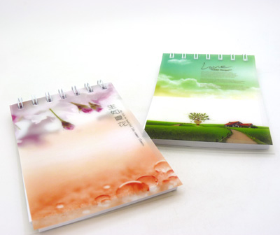 学生50k笔记本 顺面便条记事办公本 风景可爱双线圈本 英语记事本