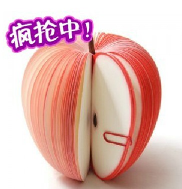 地球最低价创意个性文教 大号日本进口道林纸水果便签纸/便签条/便签本-苹果等多款混搭