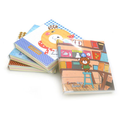 雪宁记事本子 可爱卡通随身胶套便签本 学生文具本 卡通便签本-85120