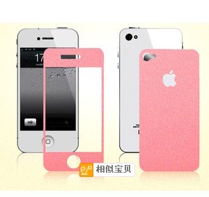 时尚个性iphone5s彩色贴膜 全身贴 彩色膜 闪钻 苹果贴膜 苹果5手机膜时尚贴