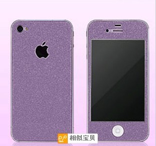 时尚个性iphone5s彩色贴膜 全身贴 彩色膜 闪钻 苹果贴膜 苹果5手机膜时尚贴