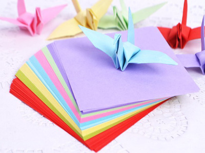 卡通机器人彩色手工纸 快乐千纸鹤折纸 纸张材料 儿童手工折纸 AN-7068