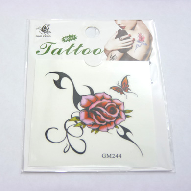 玫瑰性感保色纹身贴