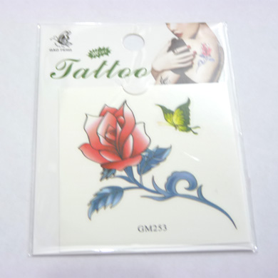 玫瑰性感保色纹身贴