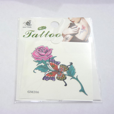 玫瑰性感保色纹身贴