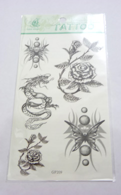 玫瑰性感保色纹身贴