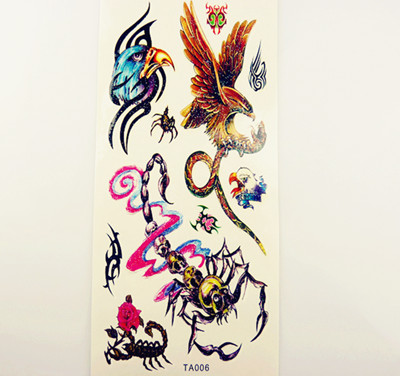 新款玫瑰保色纹身贴