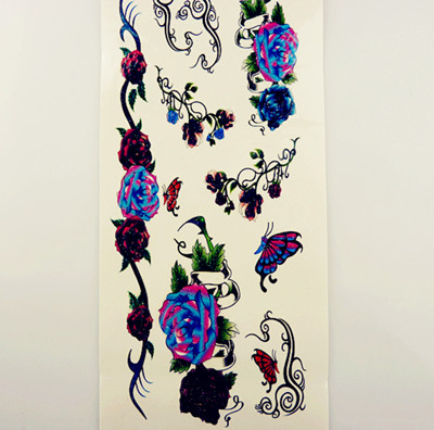 新款玫瑰保色纹身贴