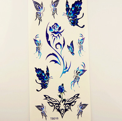 新款玫瑰保色纹身贴