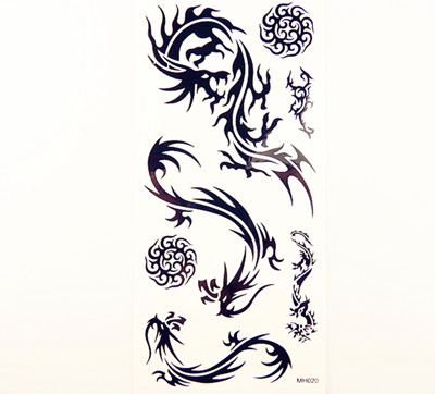 新款玫瑰保色纹身贴