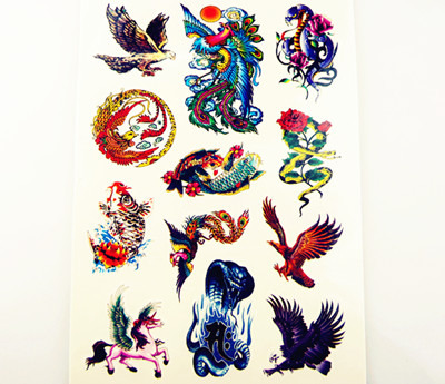 新款保色炫彩纹身贴（大）