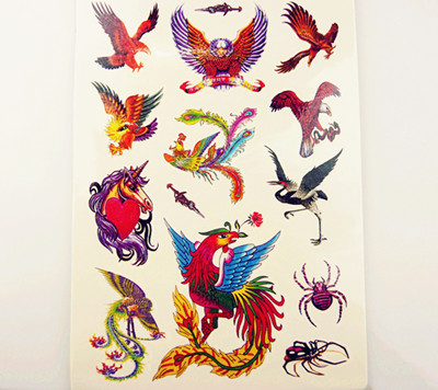 新款保色炫彩纹身贴（大）