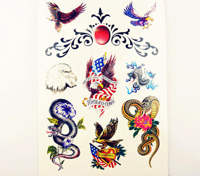 新款保色炫彩纹身贴（大）
