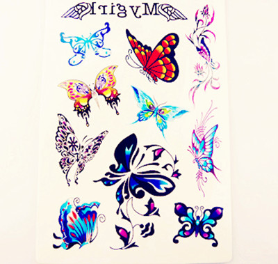 新款保色蝴蝶纹身贴（大）