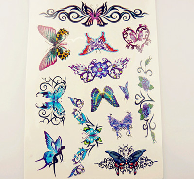 新款保色蝴蝶纹身贴（大）