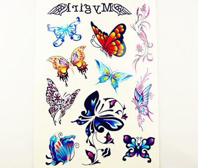 新款保色蝴蝶纹身贴（大）