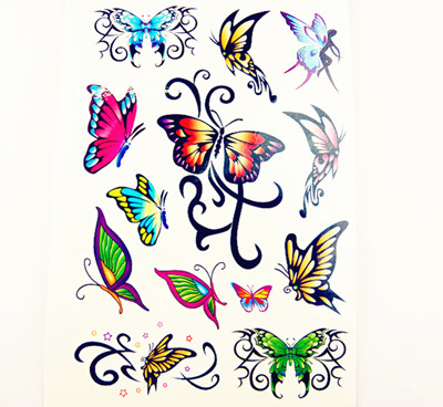 新款保色蝴蝶纹身贴（大）