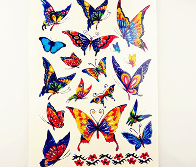 新款保色蝴蝶纹身贴（大）