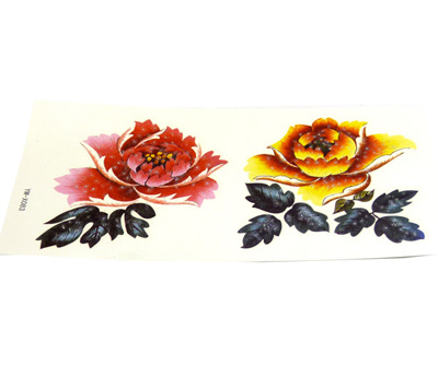 防水纹身贴纸男女时尚纹身贴性 感蝴蝶纹身 大花写真必备花香