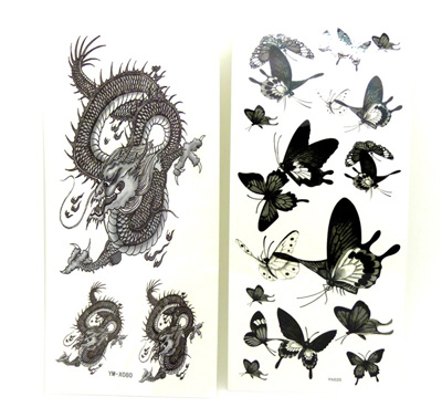防水纹身贴纸男女时尚纹身贴性 感蝴蝶纹身 大花写真必备花香