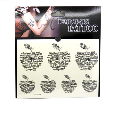防水纹身贴纸 男女款 潮流字母 英文字符   元素花纹 纹身贴