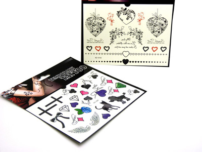 防水纹身贴纸 男女款 潮流字母 英文字符   元素花纹 纹身贴