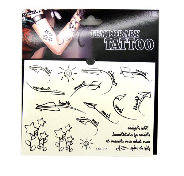 防水纹身贴纸 男女款 潮流字母 英文字符   元素花纹 纹身贴