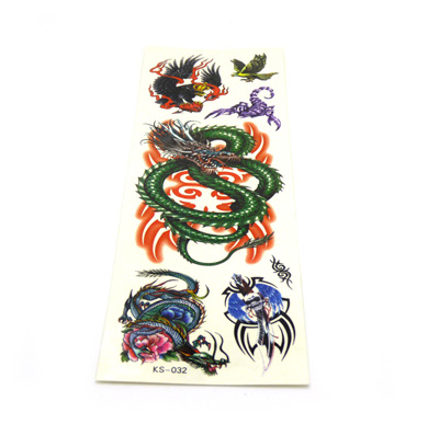 长条大图纹身贴纸 防水男女款创意纹身贴 欧美流行贴 -大长条纹身贴