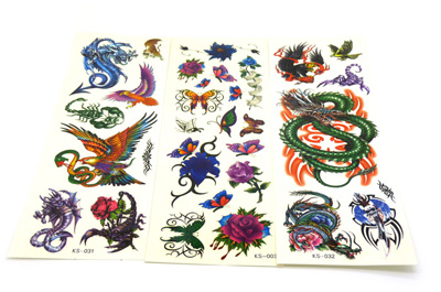 长条大图纹身贴纸 防水男女款创意纹身贴 欧美流行贴 -大长条纹身贴