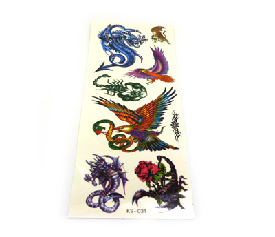 长条大图纹身贴纸 防水男女款创意纹身贴 欧美流行贴 -大长条纹身贴