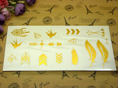 2015年邓紫棋同款 烫金纹身贴纸 水贴几十款混搭