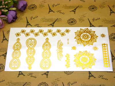 2015年邓紫棋同款 烫金纹身贴纸 水贴几十款混搭