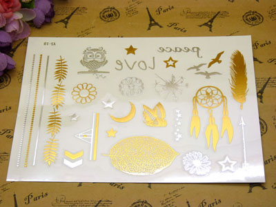 2015年邓紫棋同款 烫金纹身贴纸 水贴几十款混搭