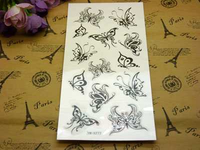 个性创意遮疤贴玫瑰纹身贴纸防水女款天使蝴蝶莲花刺青贴