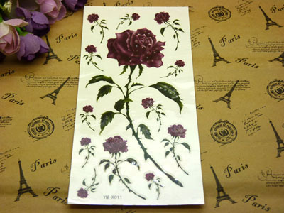 个性创意遮疤贴玫瑰纹身贴纸防水女款天使蝴蝶莲花刺青贴