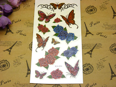 防水个性精美纹身贴假伤疤口男女通用仿真身体彩绘文身贴纸