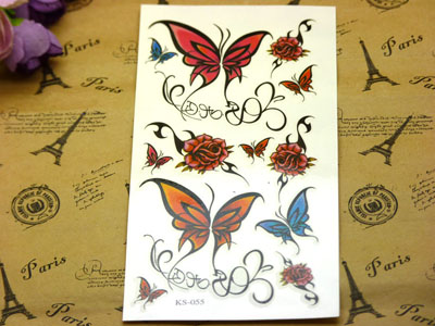 防水个性精美纹身贴假伤疤口男女通用仿真身体彩绘文身贴纸