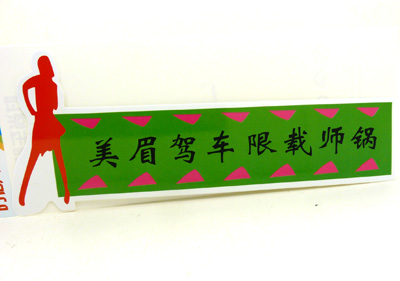 美女驾车载帅锅汽车车贴  创意个性搞笑车贴  车贴 车饰