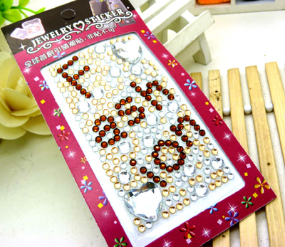 热卖 2013精品 手工甜美贴钻 心形平底彩色水钻 全新 网购特色