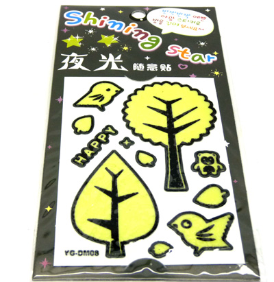 夜光随意贴 黑森林★韩国文具 多款 夜光个性贴纸 装饰贴纸 荧光贴纸