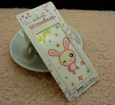 卡通贴纸 学生手机贴纸 苹果4s个性彩贴纸 3D手机贴