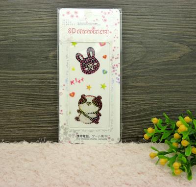 卡通贴纸 学生手机贴纸 苹果4s个性彩贴纸 3D手机贴
