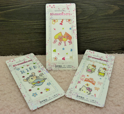 卡通贴纸 学生手机贴纸 苹果4s个性彩贴纸 3D手机贴