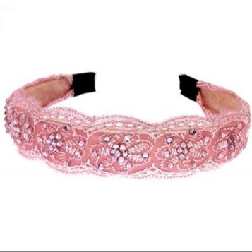 韩版蕾丝水钻蝴蝶结发箍 甜美时尚百搭头箍 发卡