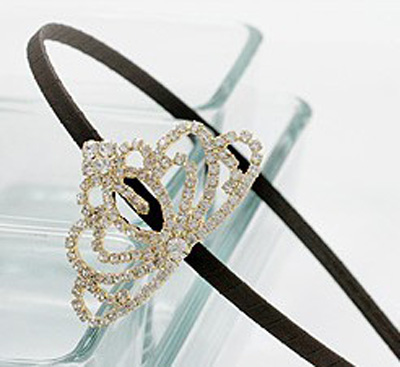 韩国 正品 韩版进口发饰发卡饰 精美皇冠镶钻发箍  镶嵌发卡 合金水钻 发箍头箍